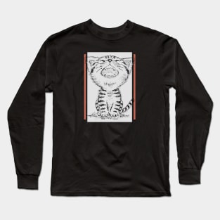 American Shorthair kitten meowing Long Sleeve T-Shirt